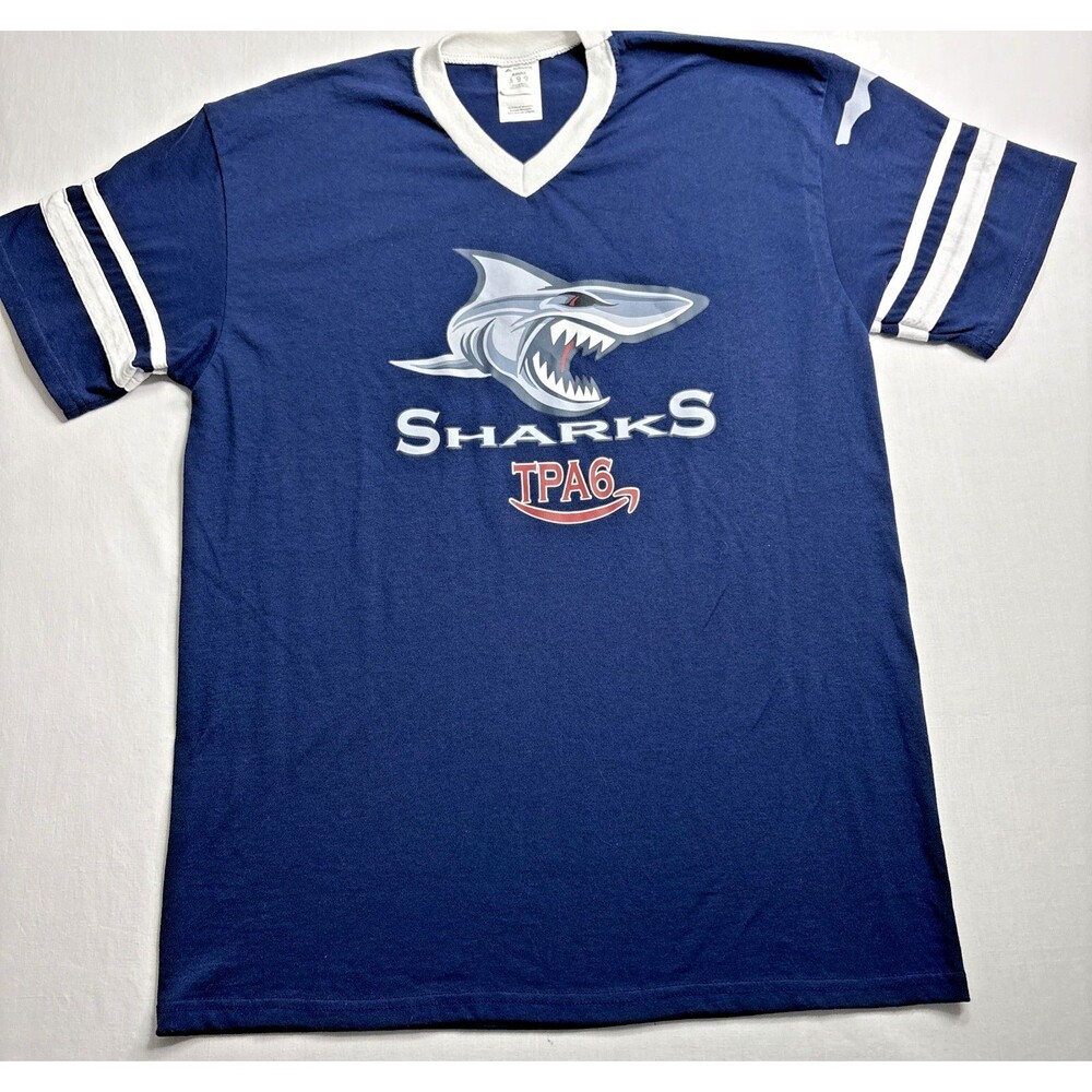 Augusta Sportswear Sharks JPA6 Inbound #1 Jersey Shirt Adult Large Blue Team Tee